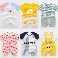 Baby One-piece Clothes Summer Thin Boy Baby Romper Pure Cotton - Mubimart - Baby Cloth 