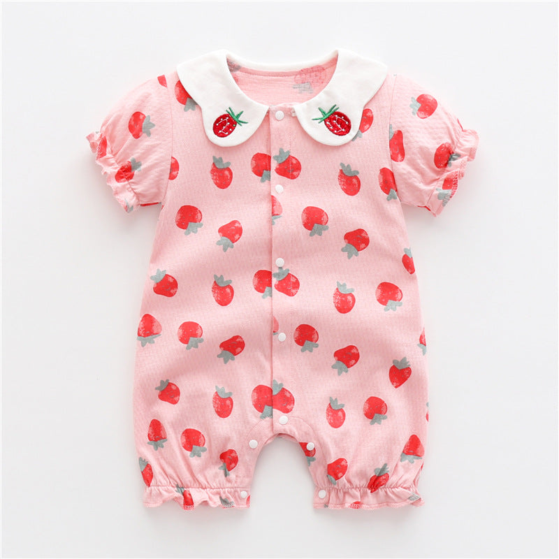 Baby One-piece Clothes Summer Thin Boy Baby Romper Pure Cotton - Mubimart -  