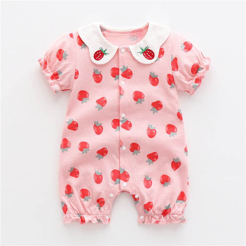 Baby One-piece Clothes Summer Thin Boy Baby Romper Pure Cotton - Mubimart