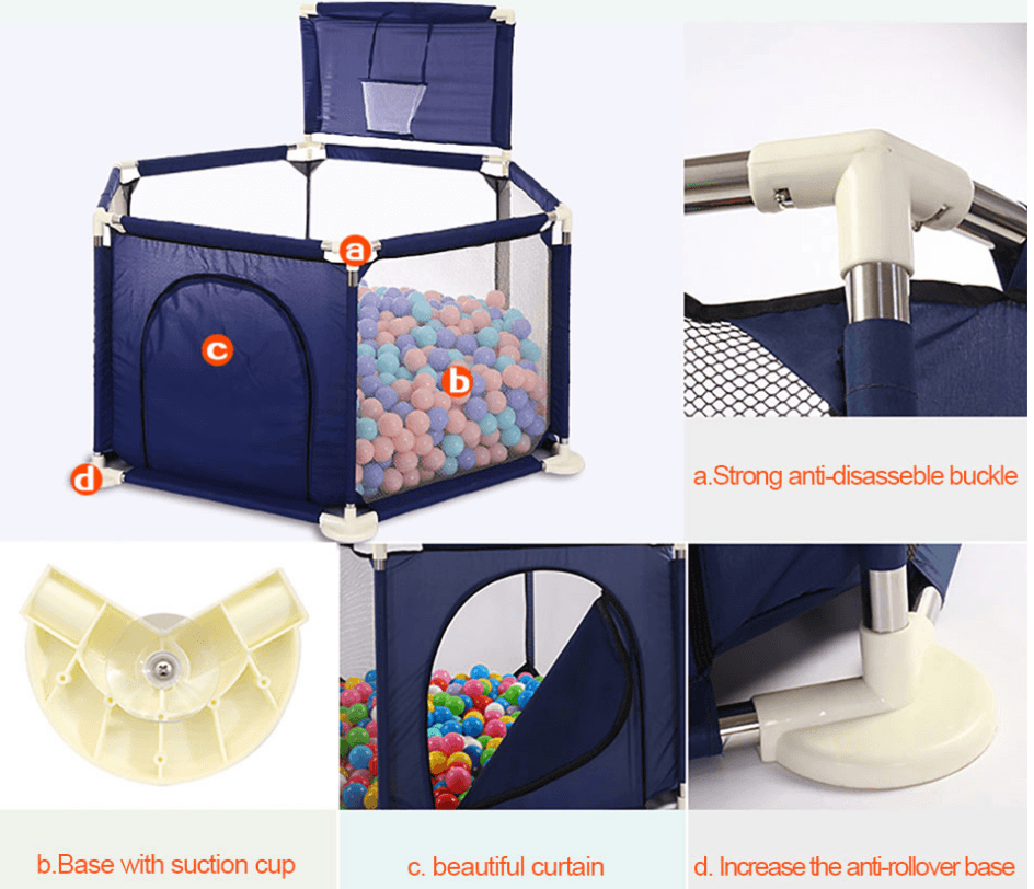 Baby Portable Playpen Play Yard - Mubimart