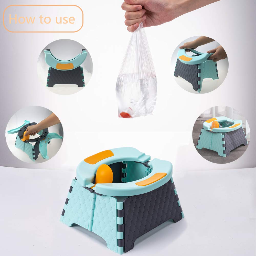 Baby Potty Training Seat Kids Toddler Outdoor Portable Folding Toilet Urinal Pot - Mubimart - Baby Toilets 