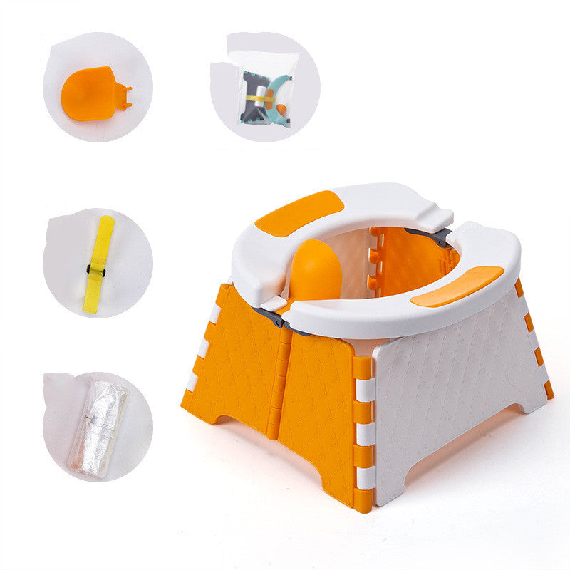 Baby Potty Training Seat Kids Toddler Outdoor Portable Folding Toilet Urinal Pot - Mubimart -  