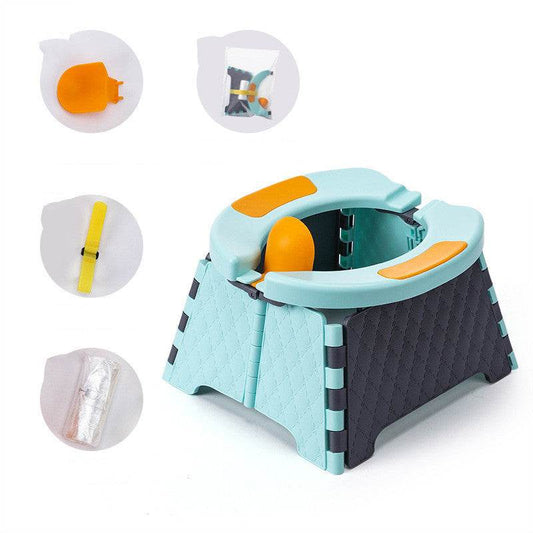 Baby Potty Training Seat Kids Toddler Outdoor Portable Folding Toilet Urinal Pot - Mubimart