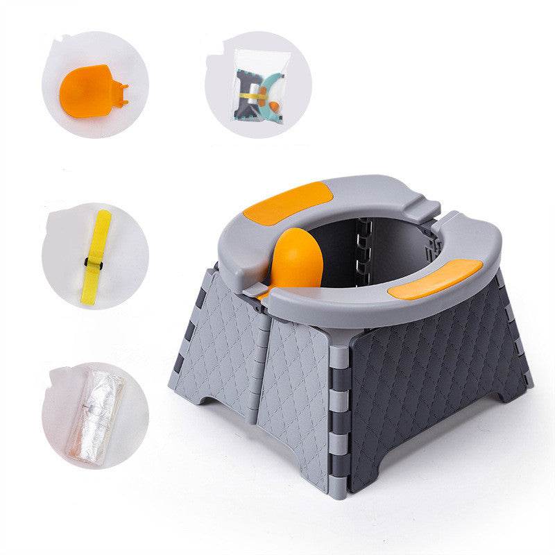 Baby Potty Training Seat Kids Toddler Outdoor Portable Folding Toilet Urinal Pot - Mubimart