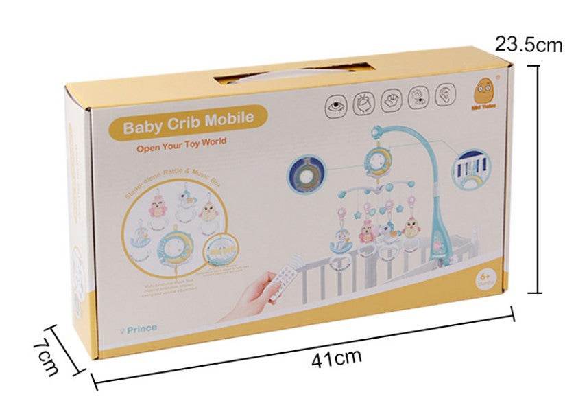 Baby Rattles Crib Mobiles Toy Holder Rotating Mobile Bed Bell Musical Box Projection Newborn Infant Baby Boy Toys - Mubimart