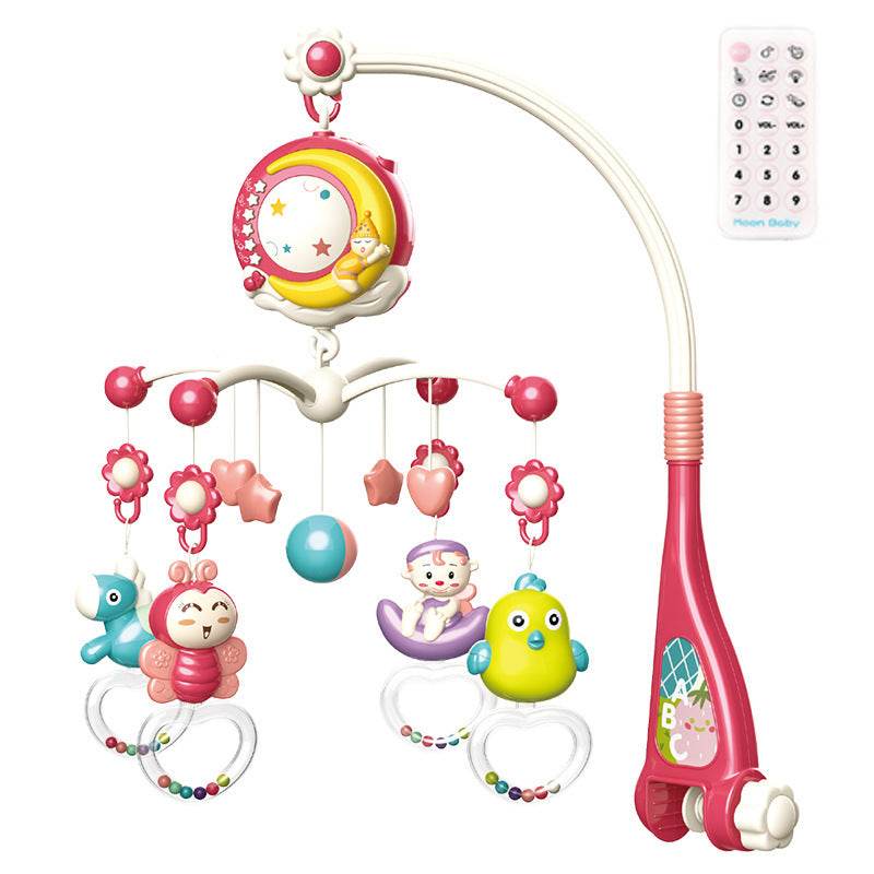 Baby Rattles Crib Mobiles Toy Holder Rotating Mobile Bed Bell Musical Box Projection Newborn Infant Baby Boy Toys - Mubimart
