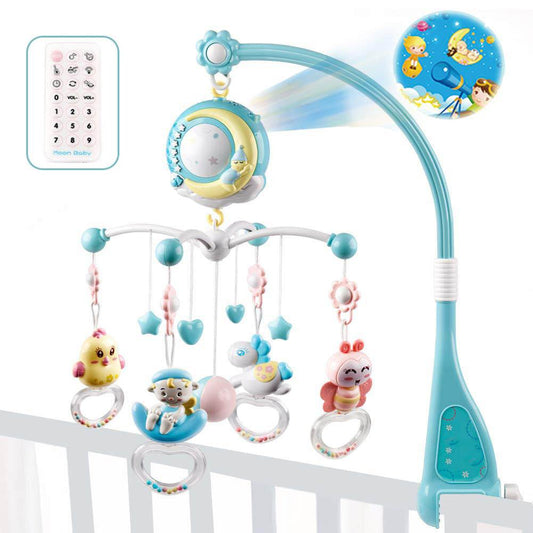 Baby Rattles Crib Mobiles Toy Holder Rotating Mobile Bed Bell Musical Box Projection Newborn Infant Baby Boy Toys - Mubimart