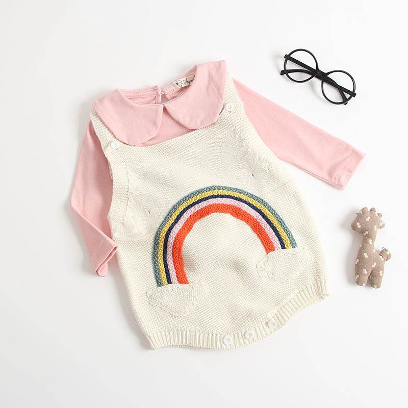 Baby Romper Girls Baby Vest One-Piece 3-6-9 Months Kids - Mubimart