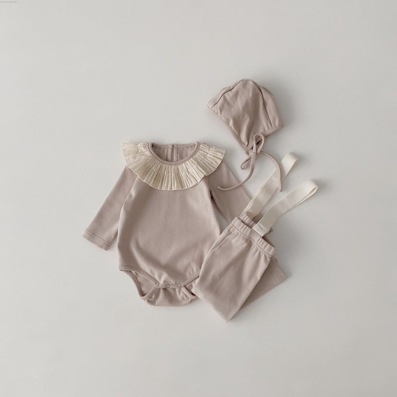 Baby Romper Three-piece Set For Women - Mubimart - Baby Cloth 