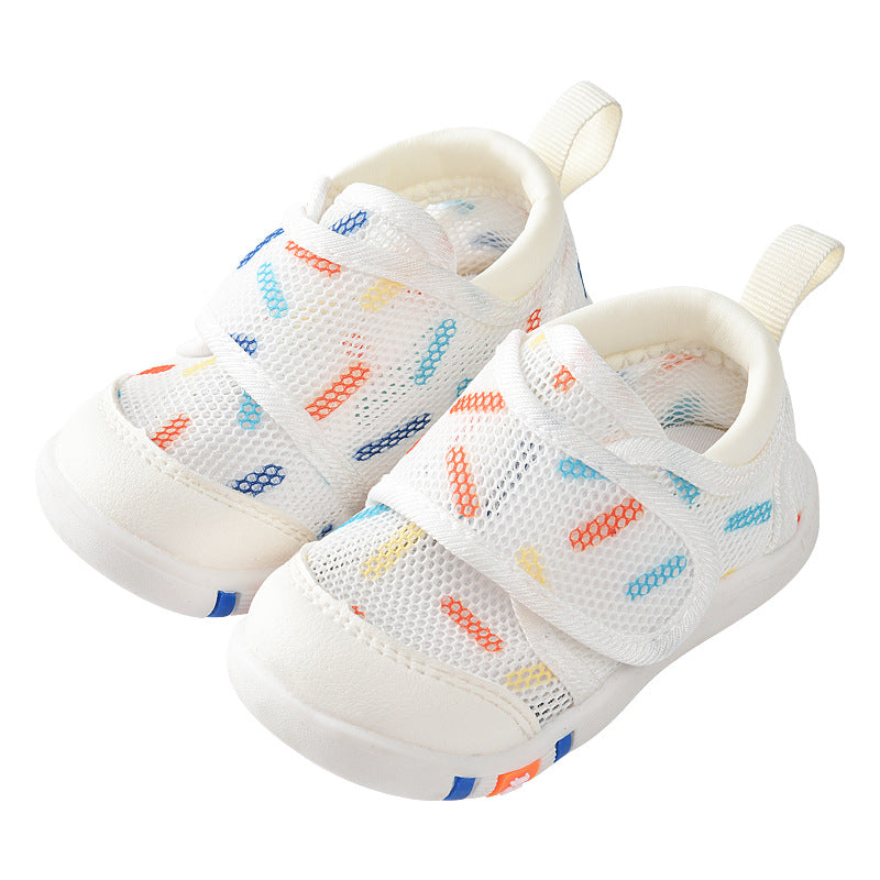 Baby Sandals Men's Summer Toddler  0 1-2 Years Old Baby Non-slip Soft Bottom Infant Mesh Surface Shoe - Mubimart -  