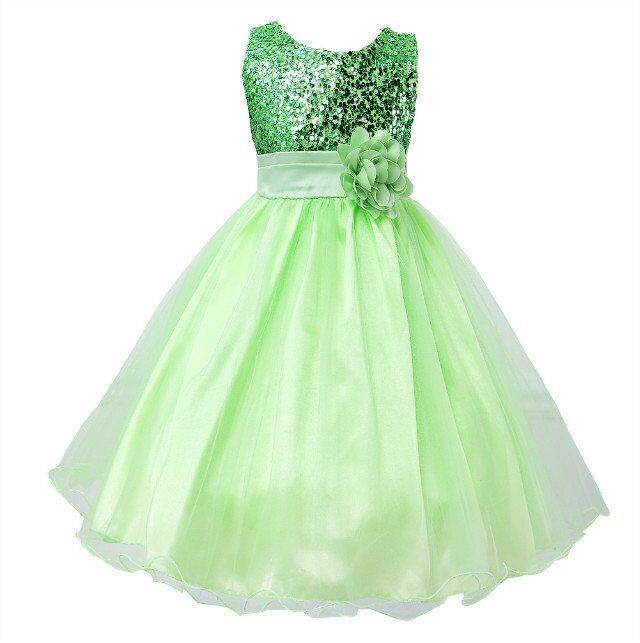 Baby Sequin Dress Flower Girl Wedding Princess Dress - Mubimart