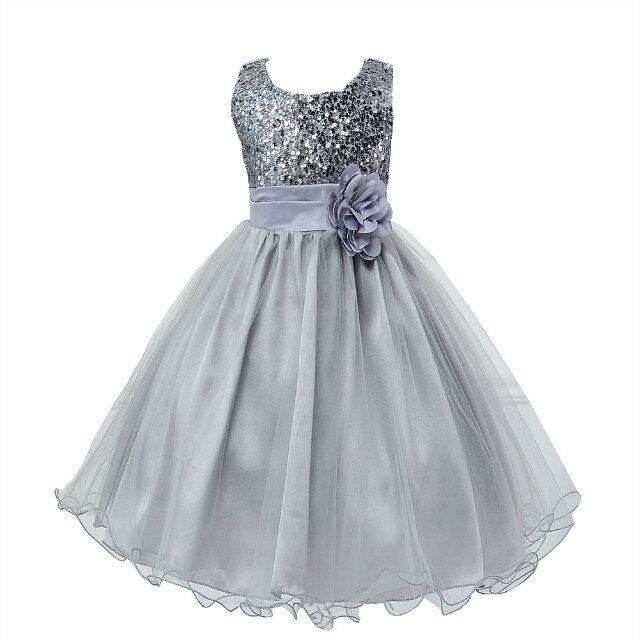 Baby Sequin Dress Flower Girl Wedding Princess Dress - Mubimart