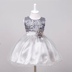 Baby Sequin Dress Flower Girl Wedding Princess Dress - Mubimart -  