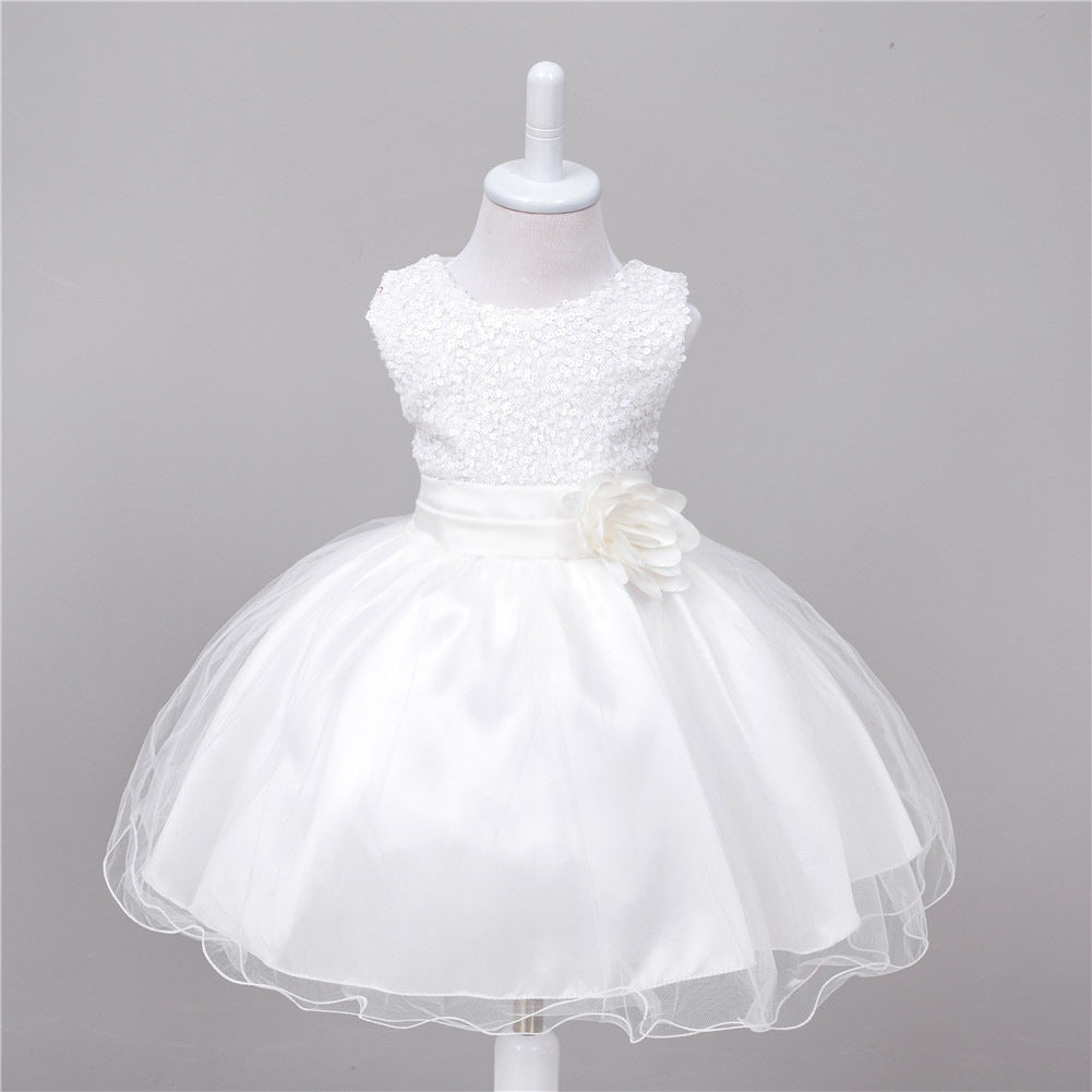 Baby Sequin Dress Flower Girl Wedding Princess Dress - Mubimart -  