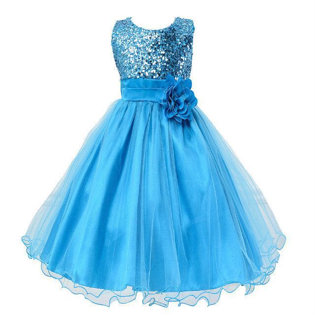 Baby Sequin Dress Flower Girl Wedding Princess Dress - Mubimart -  