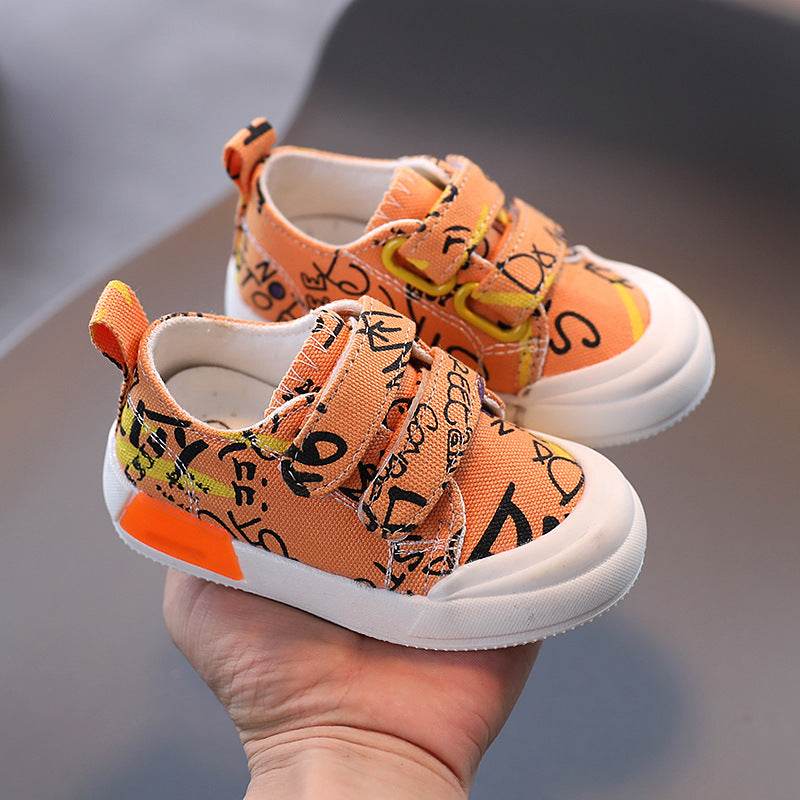 Baby Shoes Female 0-2 Years Old 1 Kids Canvas Shoes Boys Sneakers - Mubimart