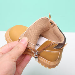 Baby Shoes Toddler Fall Boy Martin Boots Girls Single Leather - Mubimart -  