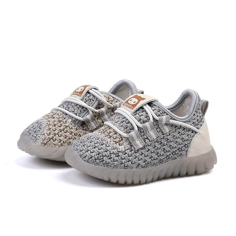 Baby Soft-Soled Toddler Shoes, Boys Flying Woven Coconut Sneakers, Girls, Baby Mesh Shoes - Mubimart