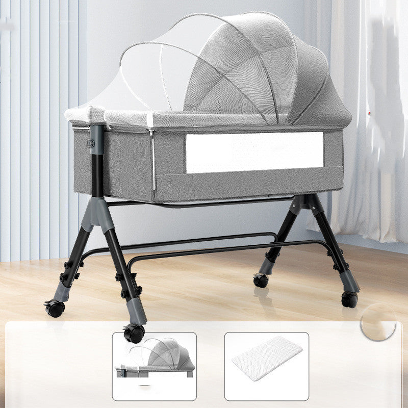 Baby Splicing Portable Multifunctional Mobile Folding Cradle Bed - Mubimart -  