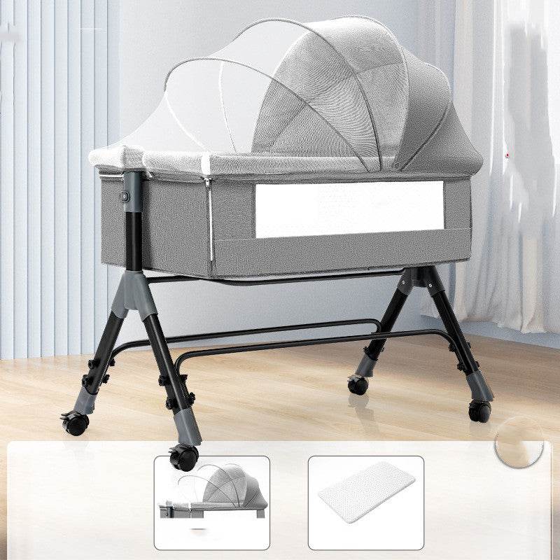 Baby Splicing Portable Multifunctional Mobile Folding Cradle Bed - Mubimart