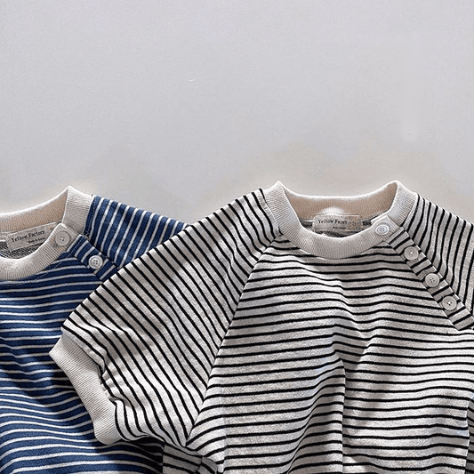 Baby Striped Shorts Set Toddler Baby Two-piece Set - Mubimart