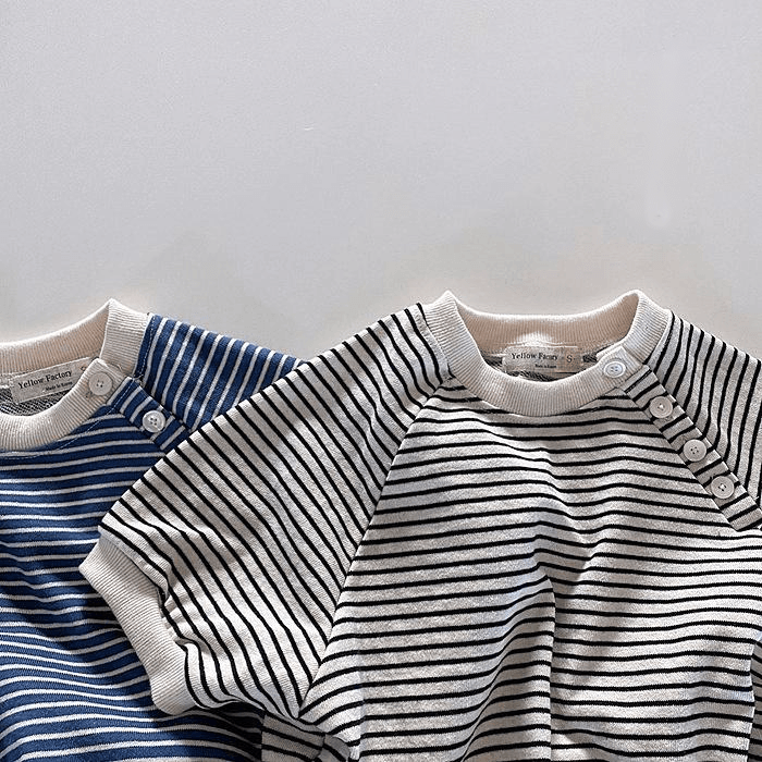 Baby Striped Shorts Set Toddler Baby Two-piece Set - Mubimart