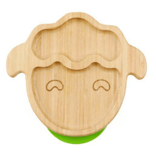 Baby Sucker Bowl Bamboo Cartoon Children'S Disk With Suction Cup Silicone Spoon Set Children'S Dinner Plate Bamboo Children'S Bowl - Mubimart