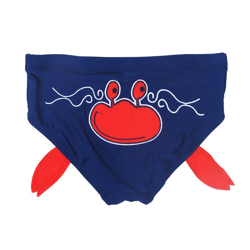 Baby Swimming Trunks Cute Embroidered Double Deck 1-3 Year Old Boys And Girls Learn Swimming Briefs Bathing Suit - Mubimart