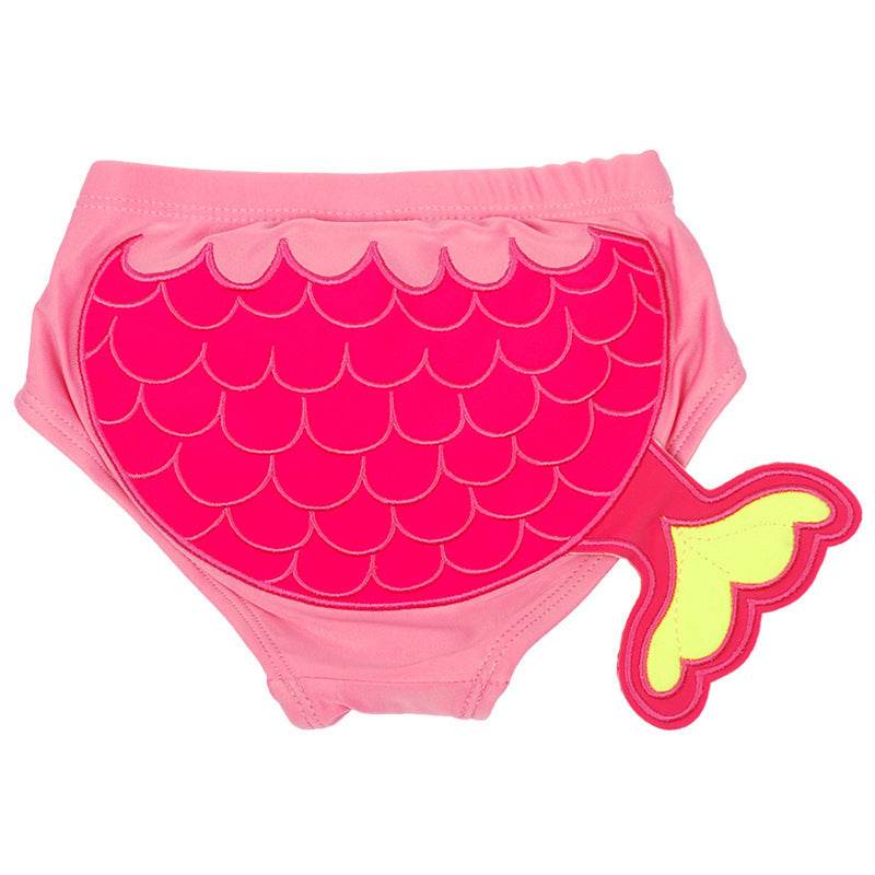 Baby Swimming Trunks Cute Embroidered Double Deck 1-3 Year Old Boys And Girls Learn Swimming Briefs Bathing Suit - Mubimart