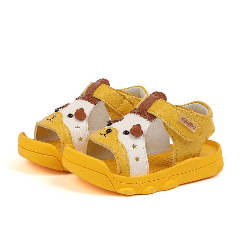 Baby Toddler Leather Sandals For Girls Toddlers Baby Children's Soft-Soled Baotou Shoes - Mubimart