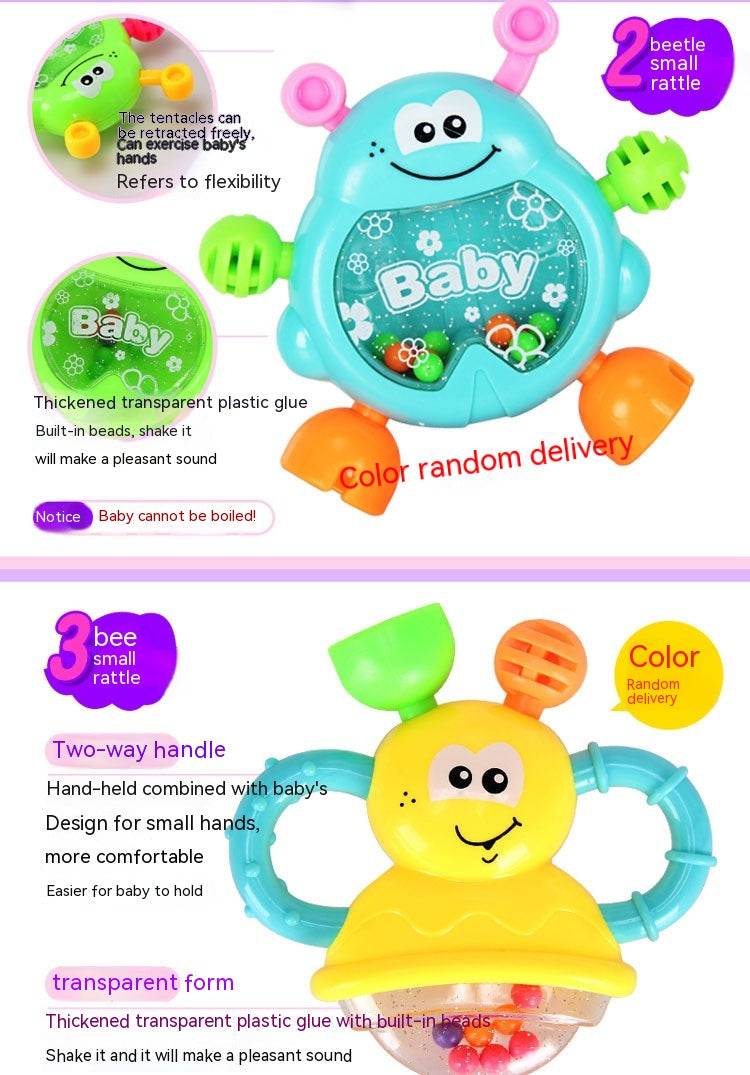 Baby Toys 3-6-12 Months Newborn Rattle 0-1 Year Old Baby Early Childhood Education Toddler Rattle Teether - Mubimart