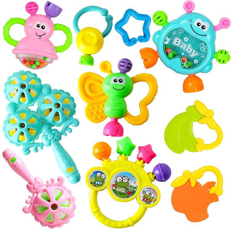 Baby Toys 3-6-12 Months Newborn Rattle 0-1 Year Old Baby Early Childhood Education Toddler Rattle Teether - Mubimart