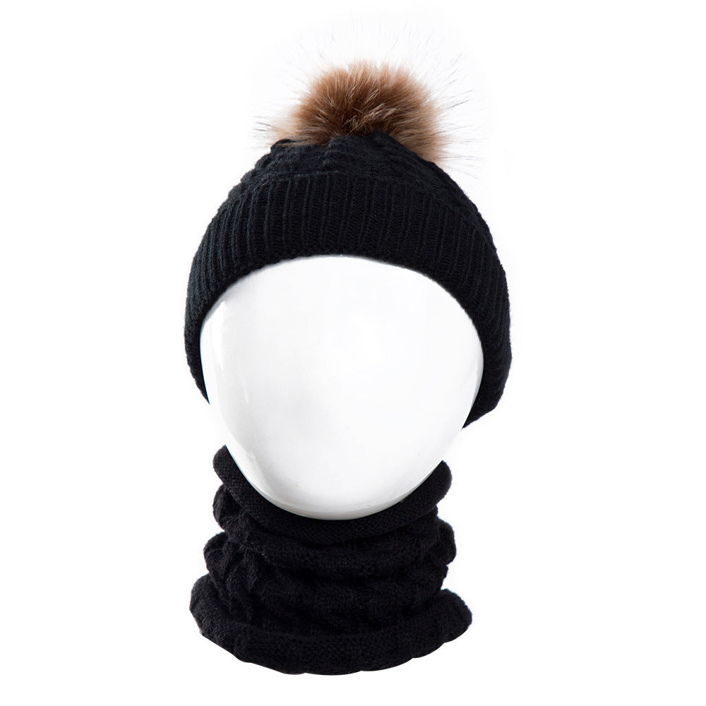 Baby Warm Woolen Cap Toddler Hat Baby Girls Boys Winter Warm Knitted Wool - Mubimart -  