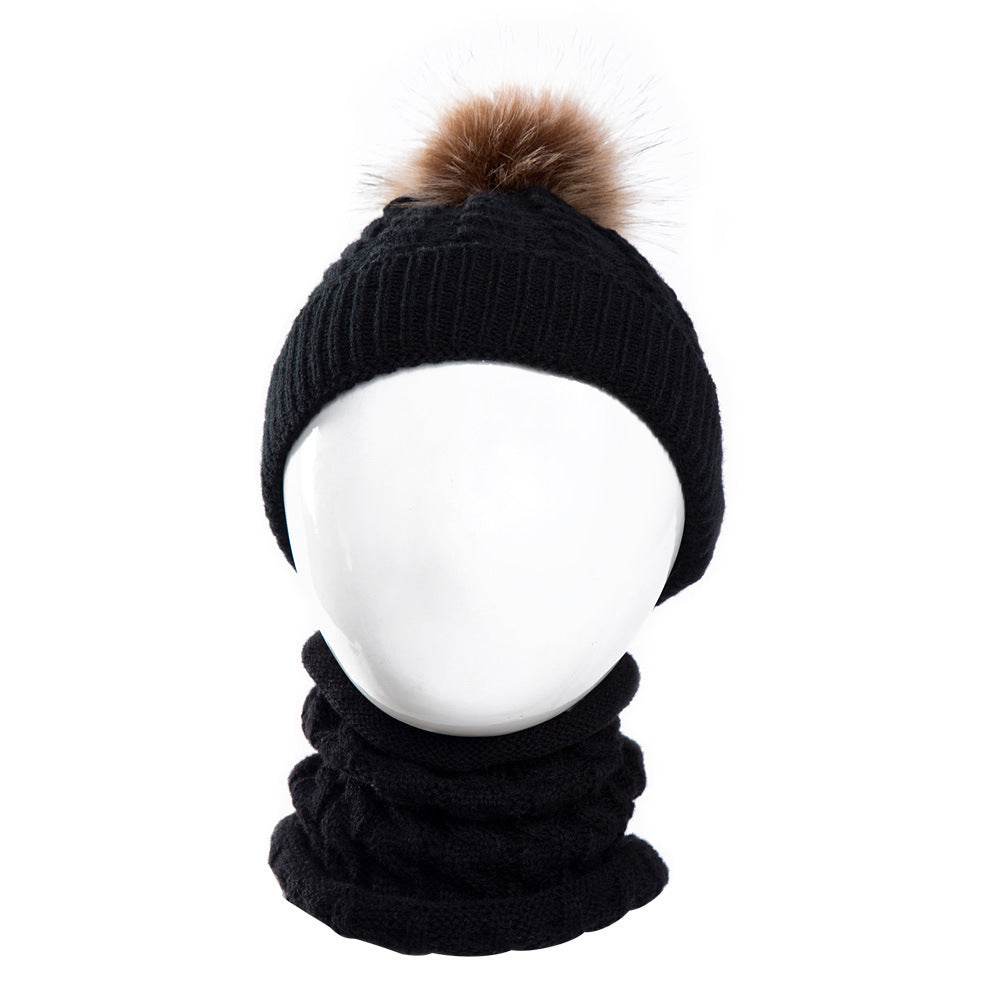 Baby Warm Woolen Cap Toddler Hat Baby Girls Boys Winter Warm Knitted Wool - Mubimart