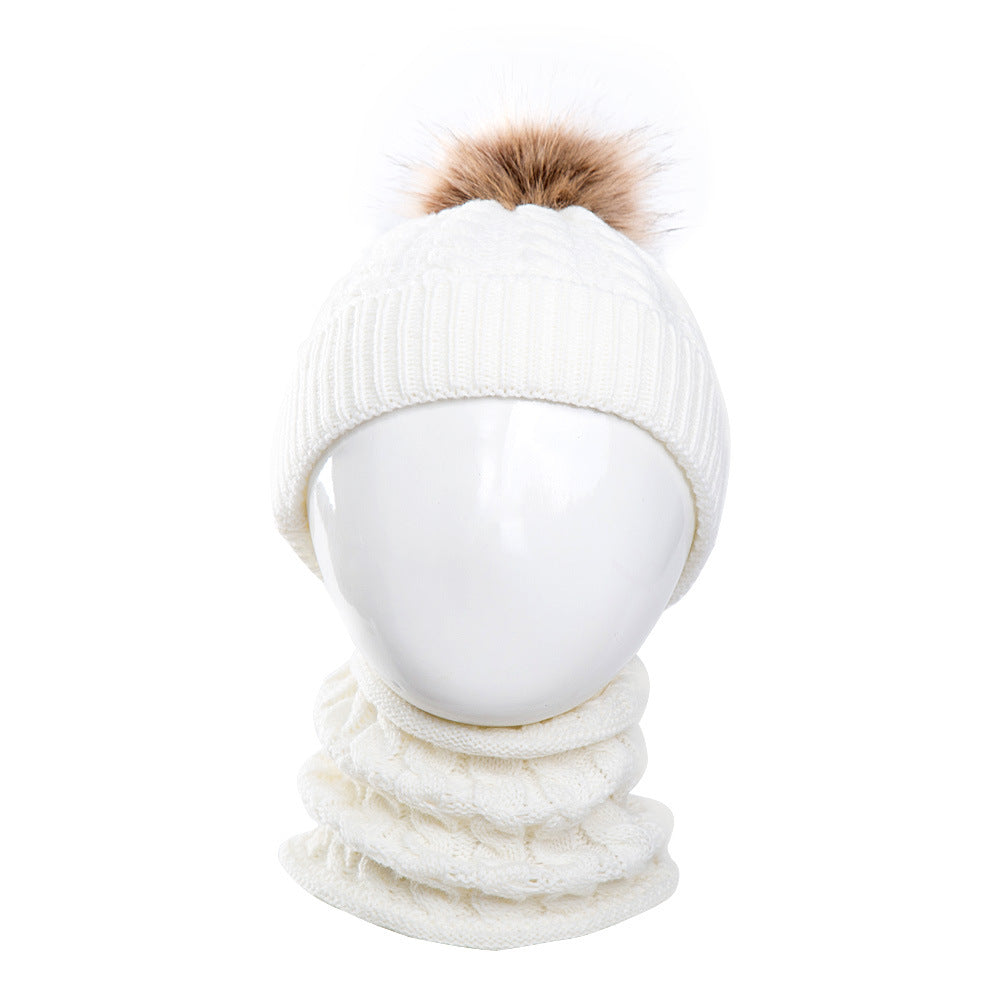 Baby Warm Woolen Cap Toddler Hat Baby Girls Boys Winter Warm Knitted Wool - Mubimart -  