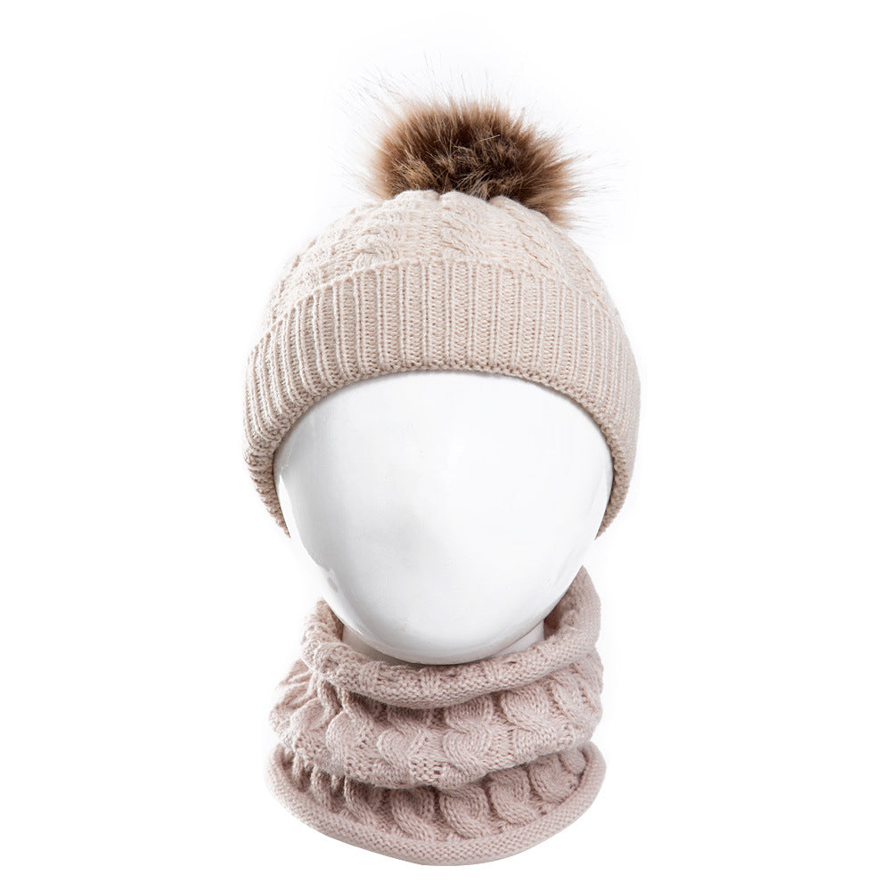 Baby Warm Woolen Cap Toddler Hat Baby Girls Boys Winter Warm Knitted Wool - Mubimart -  