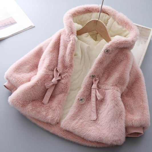 Baby Winter Clothes Kids Plus Velvet Padded Wool Sweater - Mubimart
