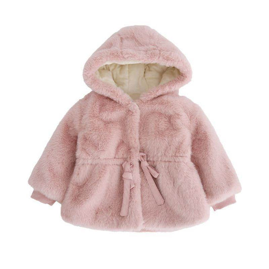 Baby Winter Clothes Kids Plus Velvet Padded Wool Sweater - Mubimart