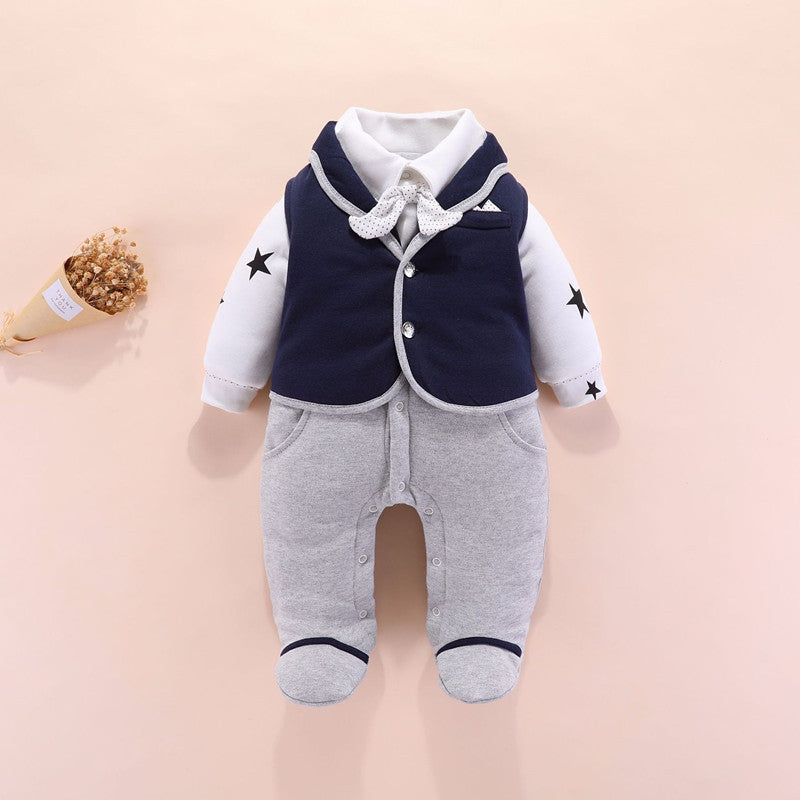 Baby boy gentleman romper - Mubimart -  