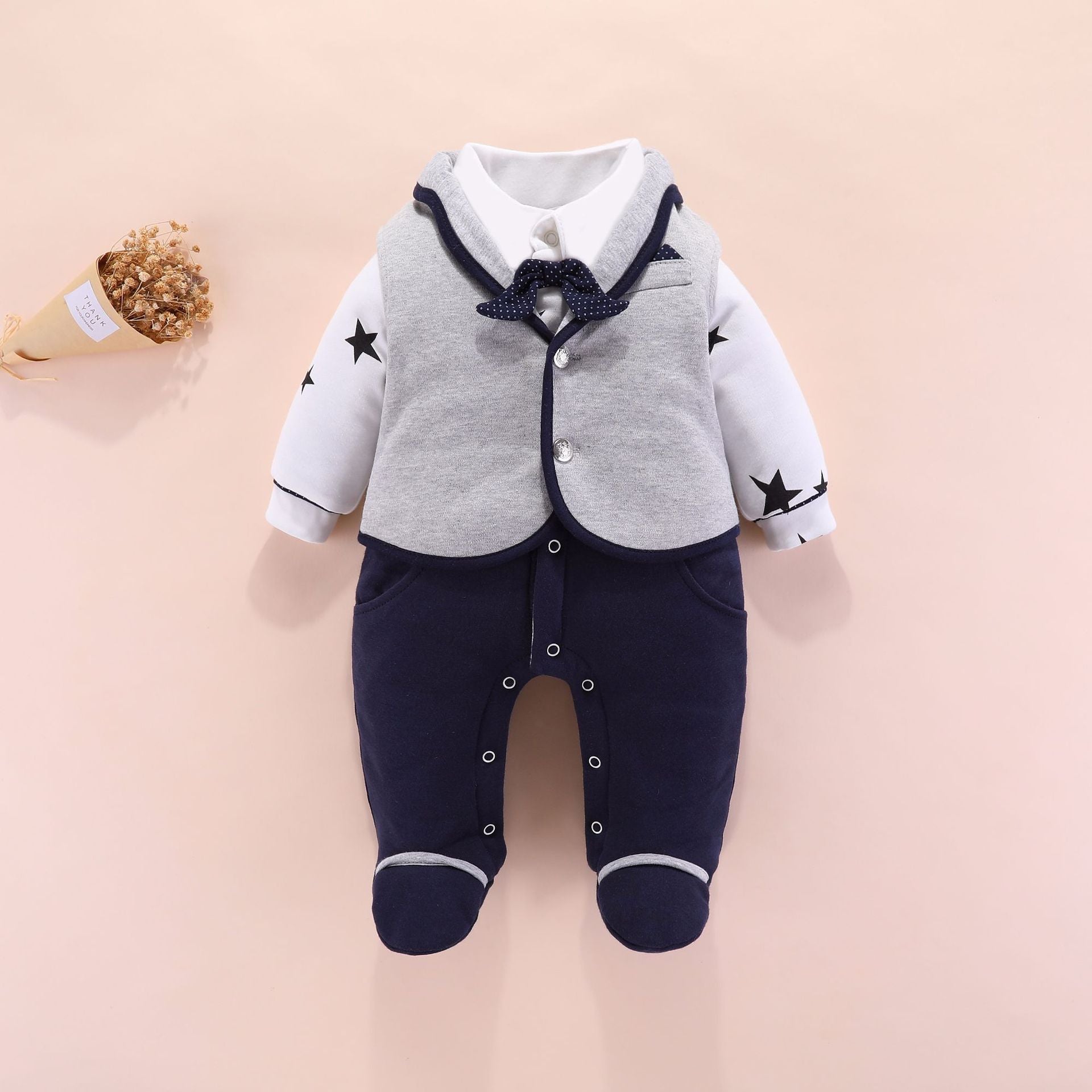 Baby boy gentleman romper - Mubimart -  