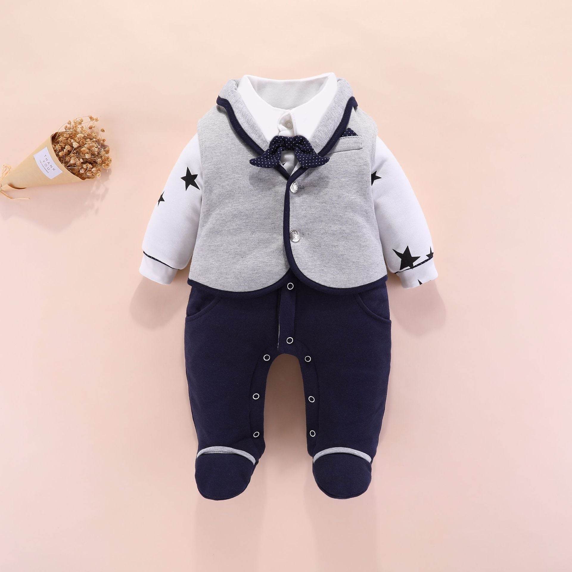 Baby boy gentleman romper - Mubimart