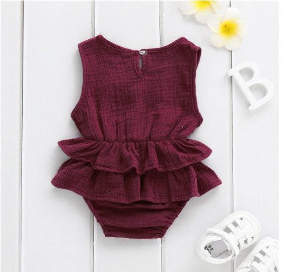 Baby children's clothing striped sleeveless girl pettiskirt - Mubimart
