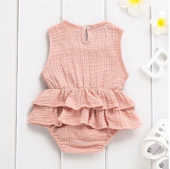 Baby children's clothing striped sleeveless girl pettiskirt - Mubimart