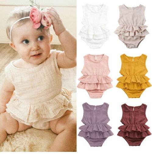 Baby children's clothing striped sleeveless girl pettiskirt - Mubimart
