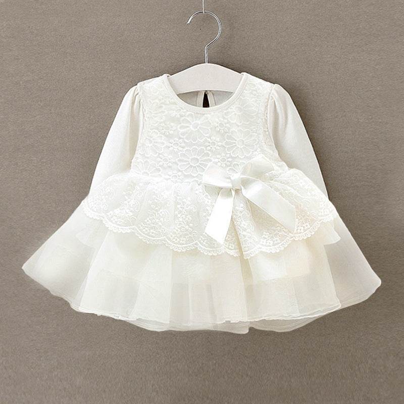 Baby clothing lace princess dress dress 0-12 months of spring and autumn direct manufacturers - Mubimart