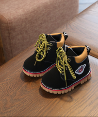 Baby cotton shoes autumn and winter new female treasure 1-3 years old 2 warm plus velvet children Martin boots boys winter shoes tide - Mubimart -  