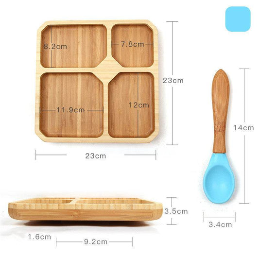 Baby dinner training plate children's cutlery set - Mubimart