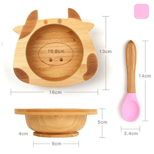 Baby dinner training plate children's cutlery set - Mubimart