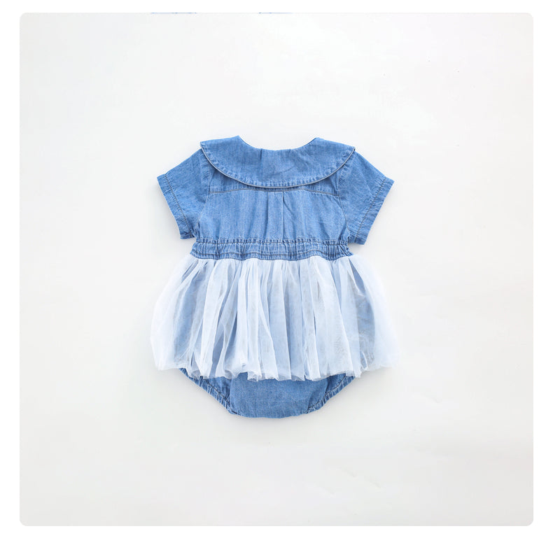 Baby girl denim jumpsuit - Mubimart -  