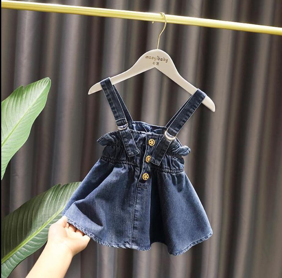 Baby girl denim strap dress - Mubimart -  